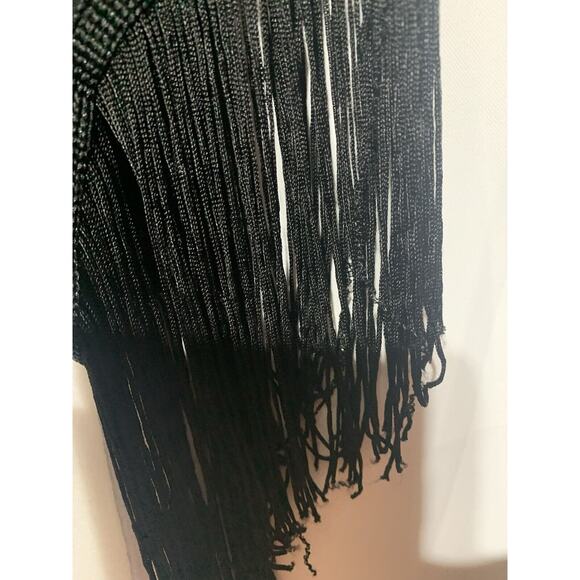 ARIAT Fringe Tunic Women's L Black Embroidered Boho Chic Native American Cowgirl - Picture 6 of 11